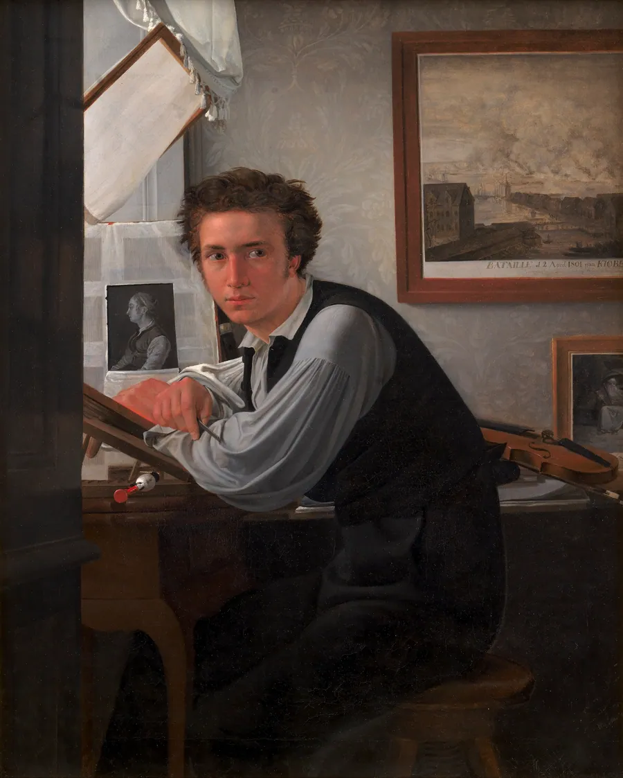 Kobberstikker C.E. Sonne (1804-78) by Ditlev Blunck