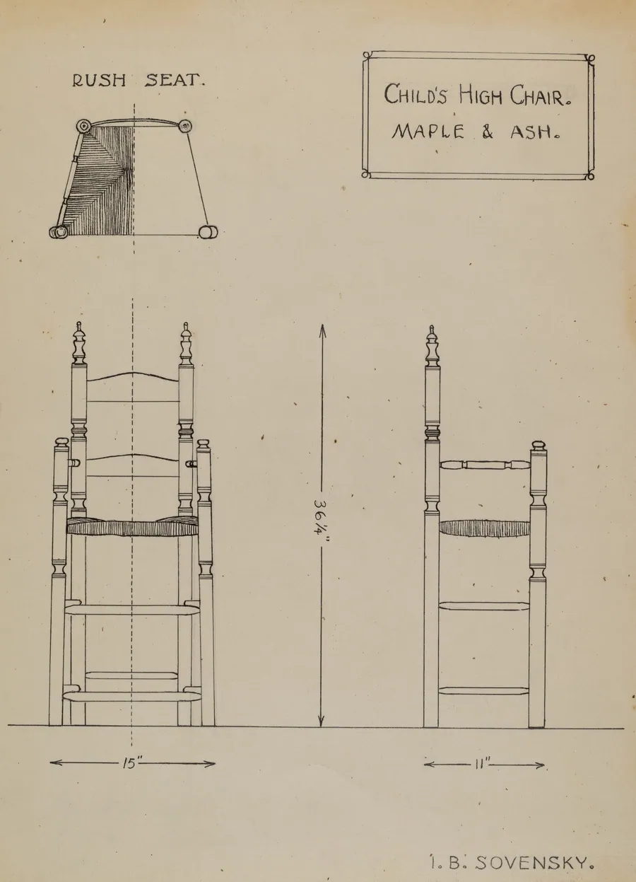 High Chair by Isidore Sovensky