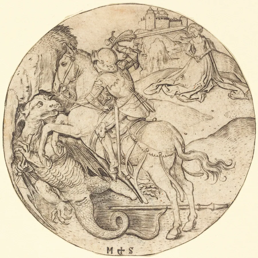 Saint George and the Dragon by Martin Schongauer