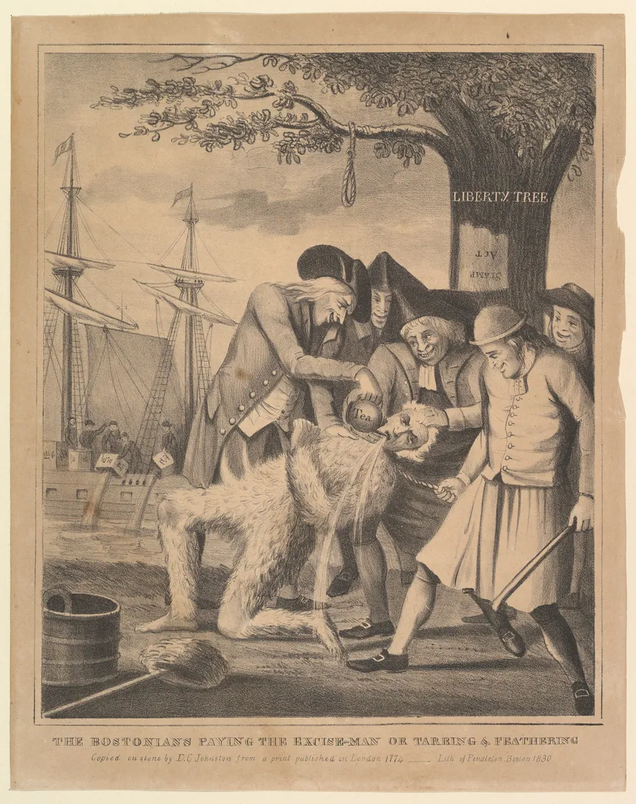 The Bostonians Paying the Excise-Man, or Tarring & Feathering by David Claypoole Johnston