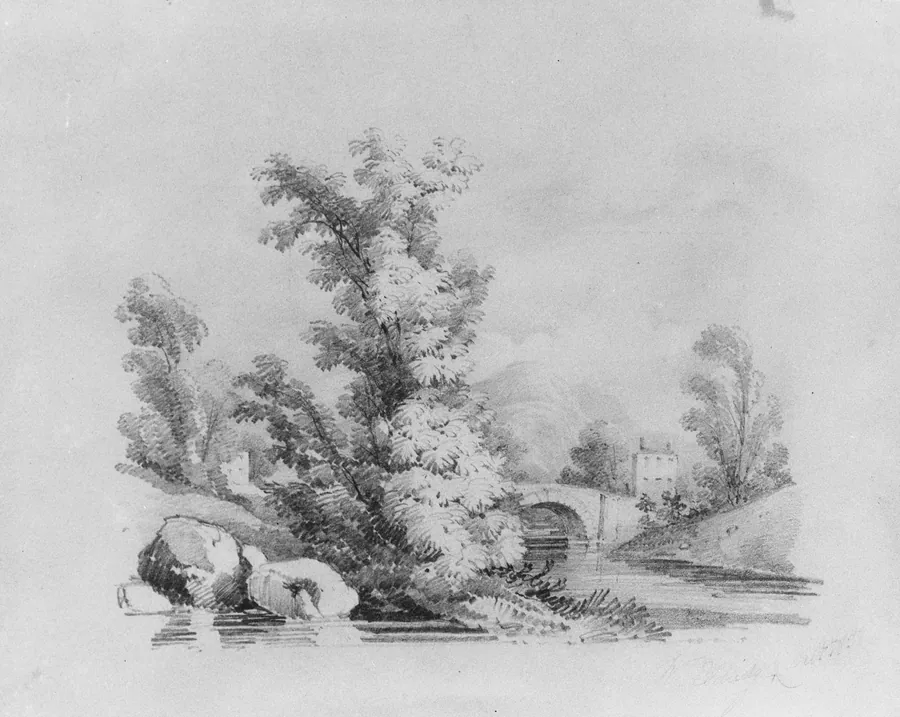 Landscape (from McGuire Scrapbook) by W. Eldridge