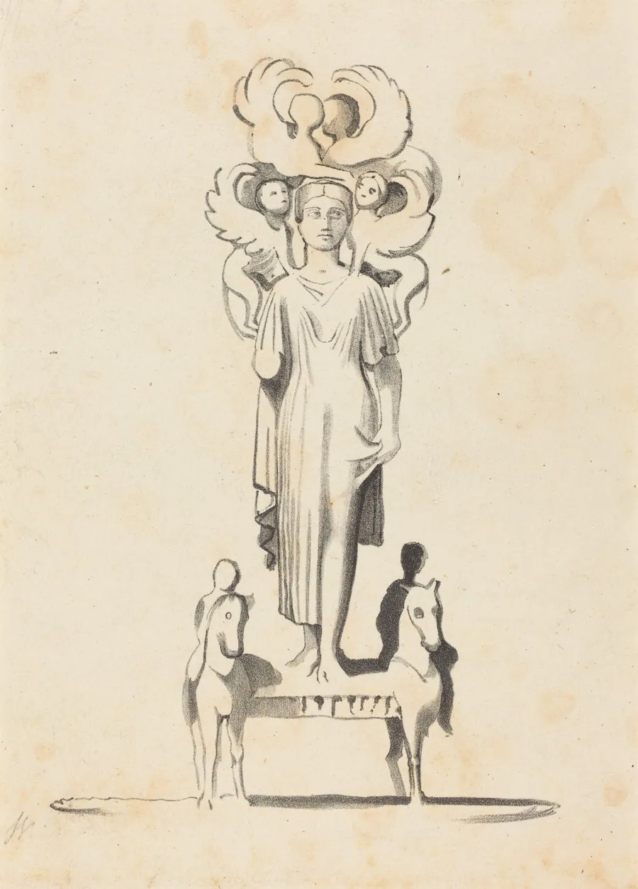 Bronze Figure of Minerva, Found in the Barrowof Achilles by W. Walton