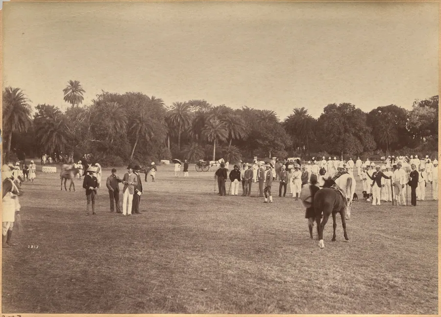 Judging at the Horseshow at Jhansi by Raja Deen Dayal