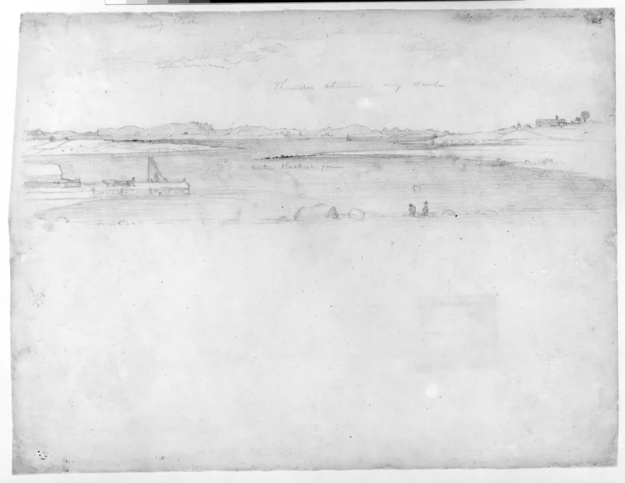 Sketch for "Approaching Thunder Storm" by Martin Johnson Heade