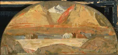 Untitled (sketch for mural in Eastern Oregon)