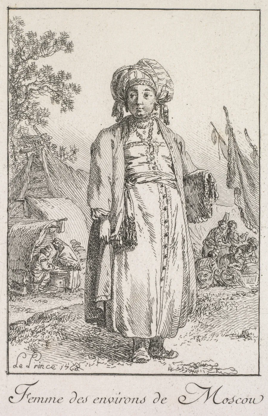 Woman from the Suburbs of Moscow by Jean Baptiste Le Prince