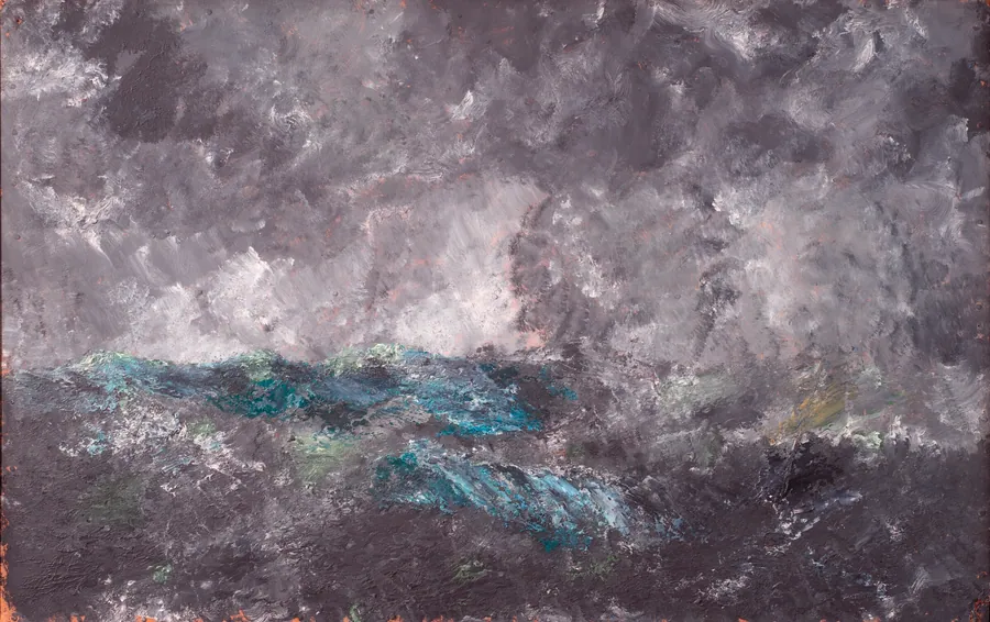 Uvejr i Skærgården. "Den flyvende hollænder", Dalarö by August Strindberg