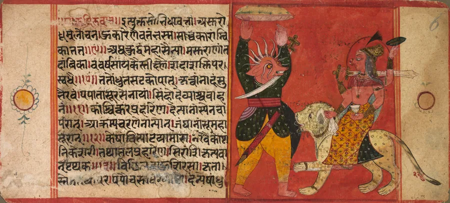 Devi Attacking a Demon