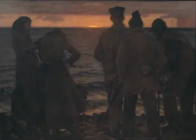 De gamle ved stranden