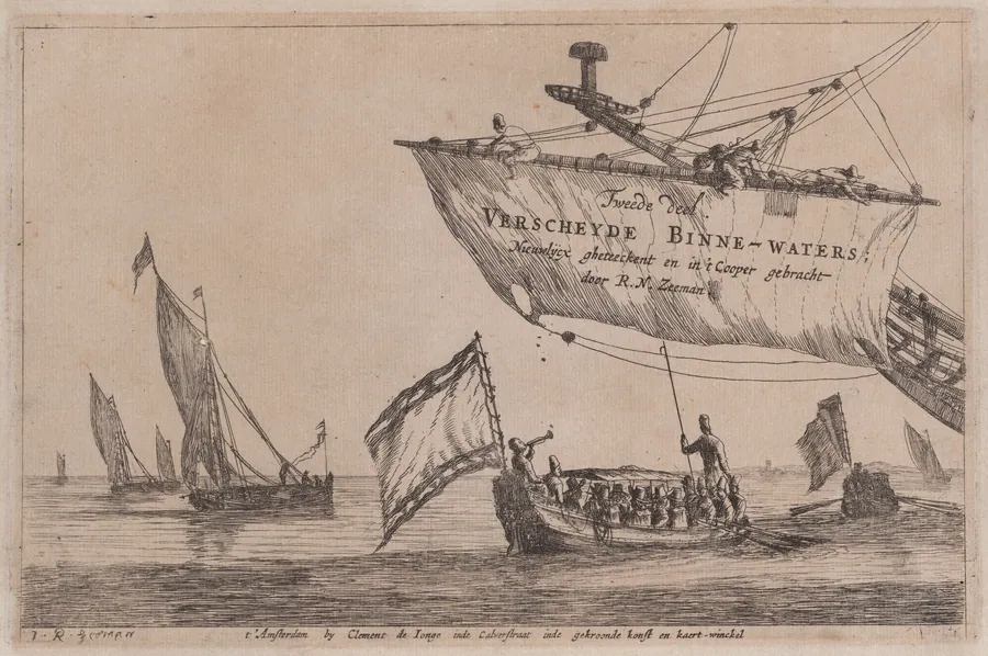 Title Page: Fishing Boats and Staten Sloop by Reinier Nooms, called Zeeman