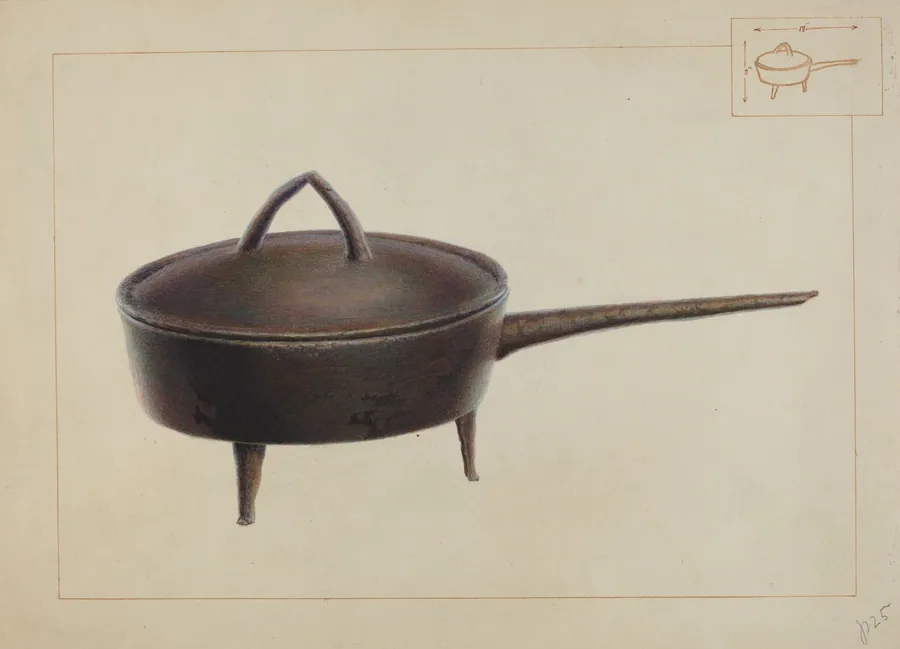 Iron Pot with Cover by Edward L. Loper
