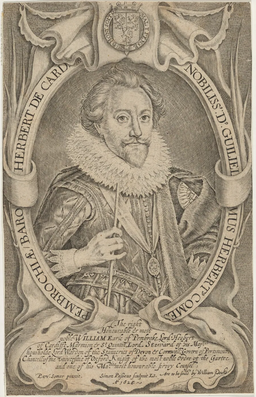 William Herbert, Third Earl of Pembroke by Simon van de Passe