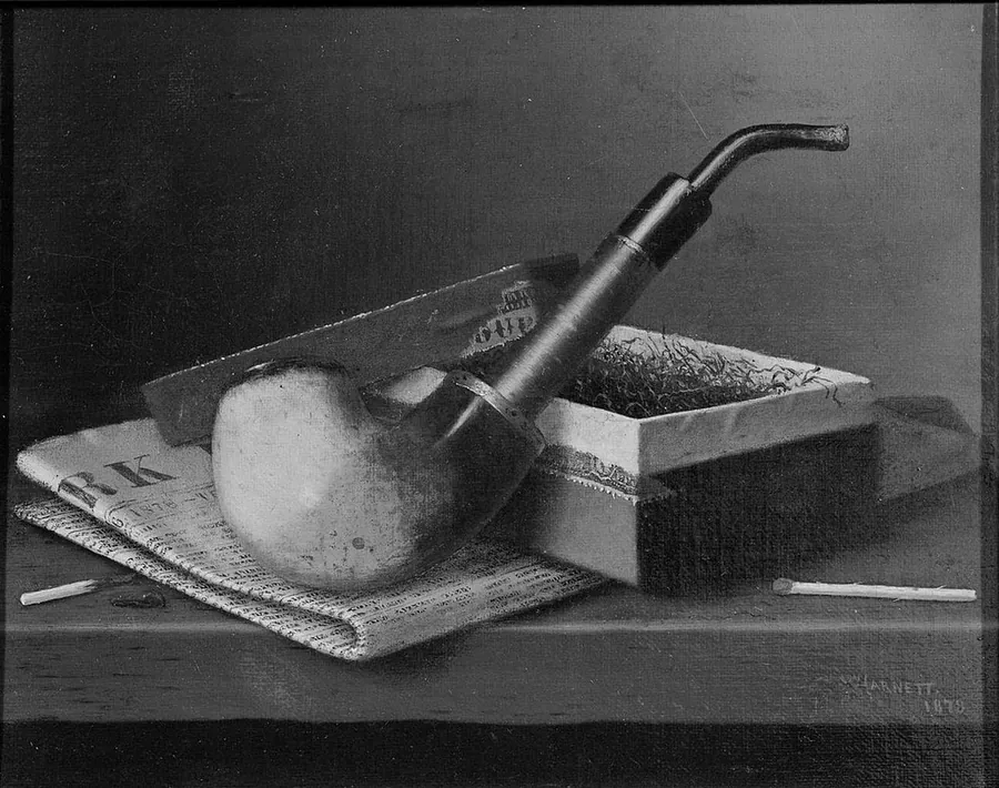 The Blue Tobacco Box by William M. Harnett, American, b. Clonakilty, Ireland, 1848–1892