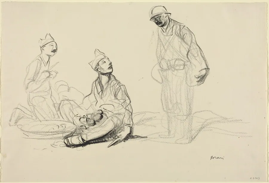 Soldiers Preparing a Meal by Jean-Louis Forain