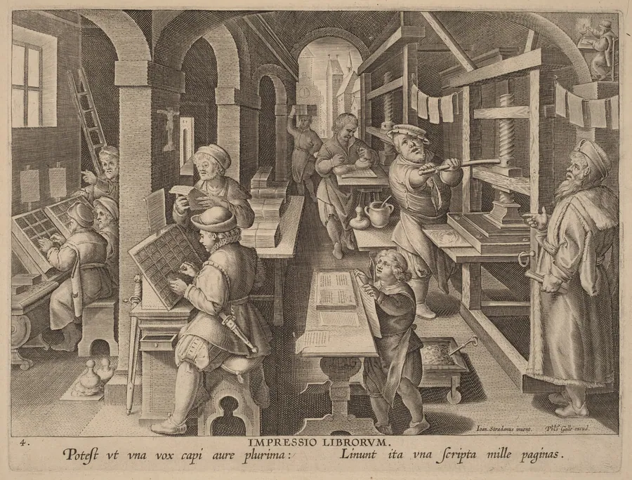 Impressio Liborum (Printing Books) by Philip Galle