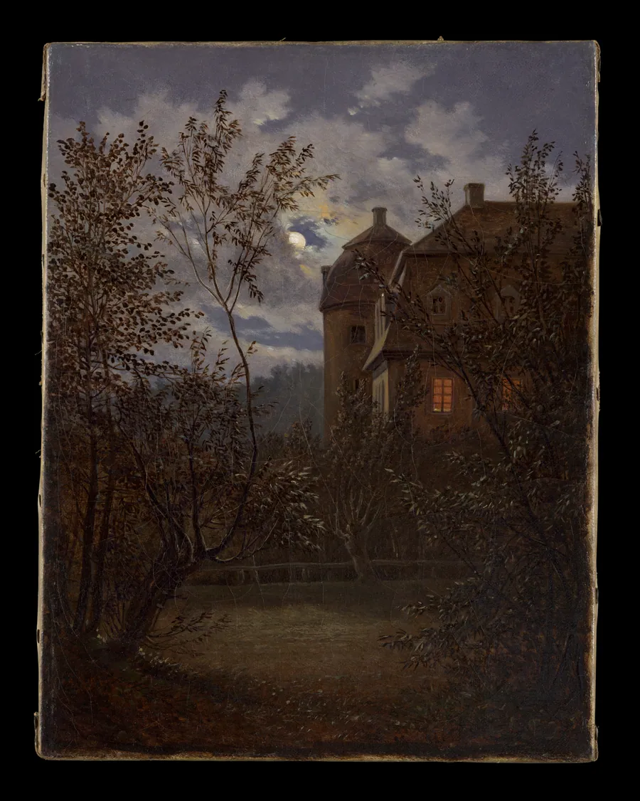 Schloss Milkel in Moonlight by Carl Gustav Carus