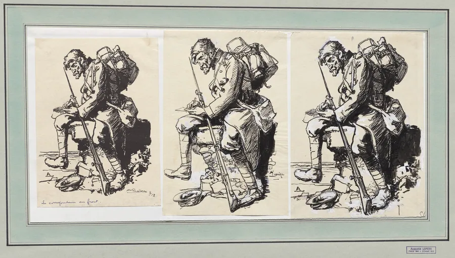 La Correspondance au front by Auguste Louis Lepère