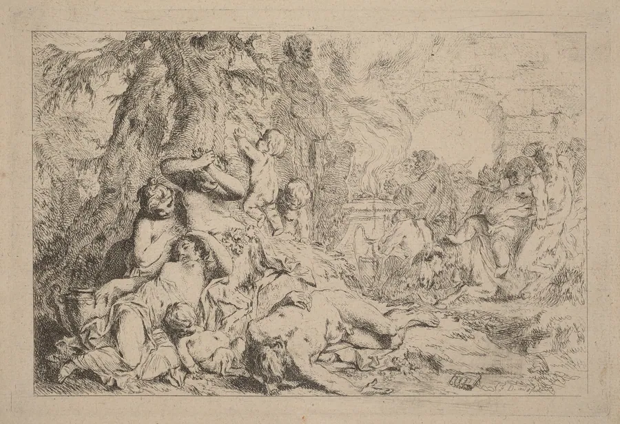 The March of Silenus by Louis-Felix de La Rue