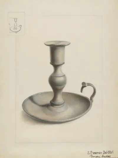 Pewter Candle Holder