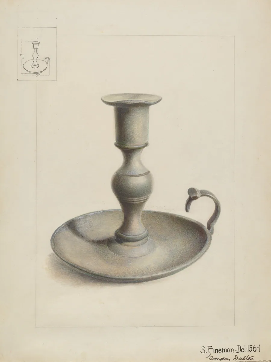 Pewter Candle Holder by Gordon Saltar