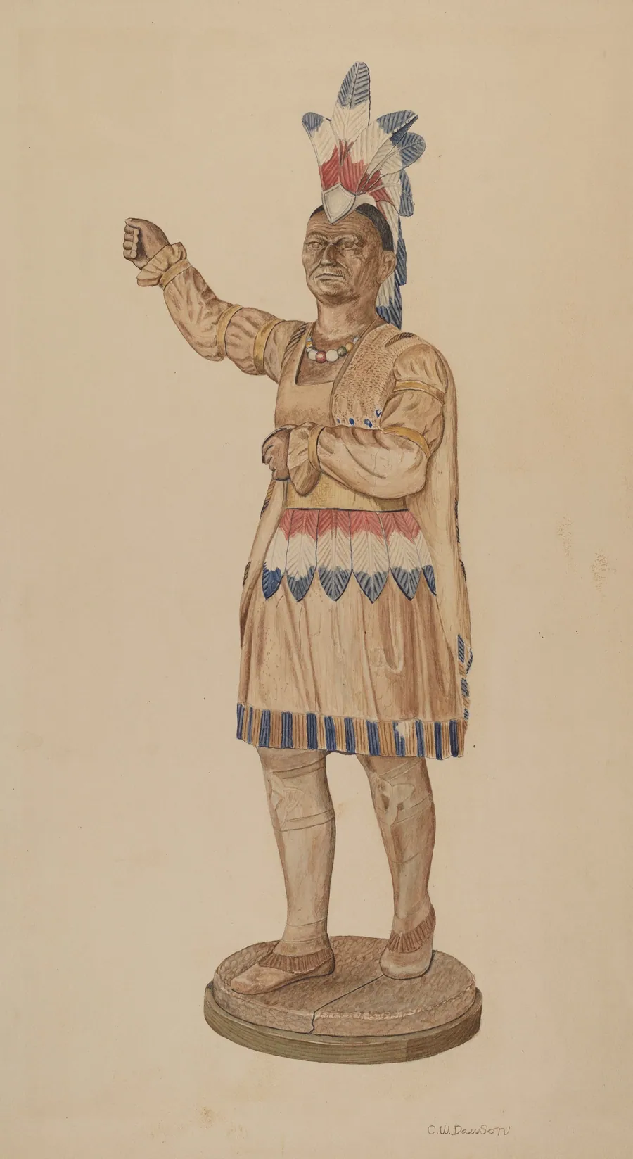 Cigar Store Indian by Clarence W. Dawson