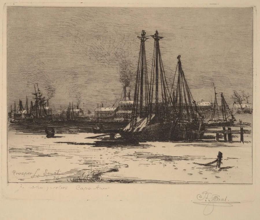 Winter Quarters - Cape Ann by Prosper Louis Senat