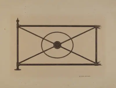 Balcony Railing with Cast Rosette