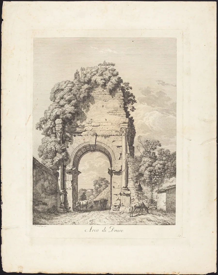Arco di Druso by Jacob Wilhelm Mechau