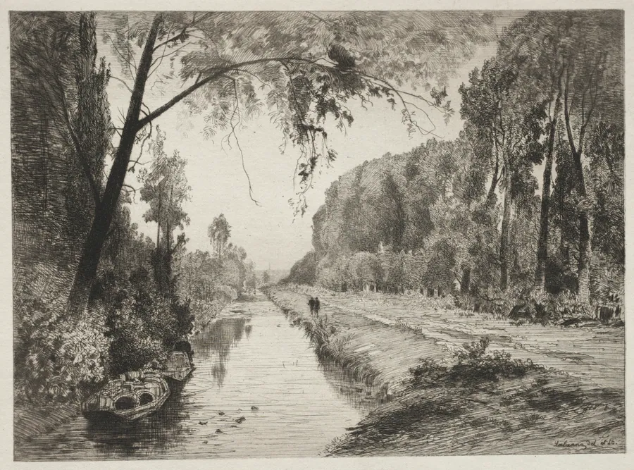 Canal at Pont Sainte-Maxence by Maxime Lalanne