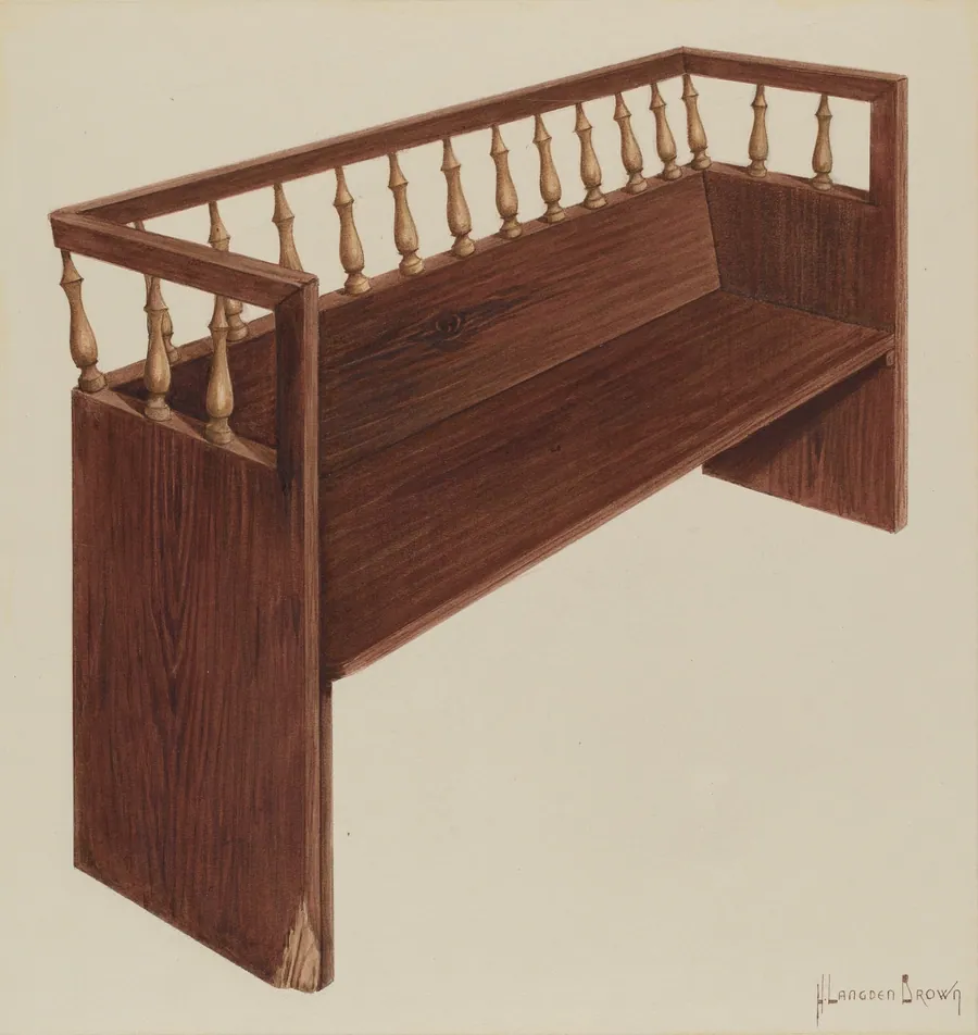 Bishop Hill: Church Pew by H. Langden Brown