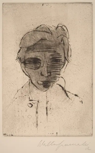 Gloomy Face, Self-portrait (Dunkles Gesicht, Selbstporträt)