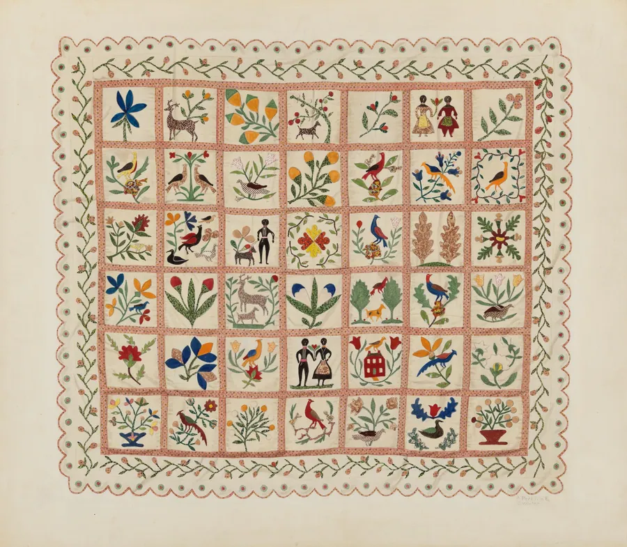 Applique Bedspread by Arlene Perkins