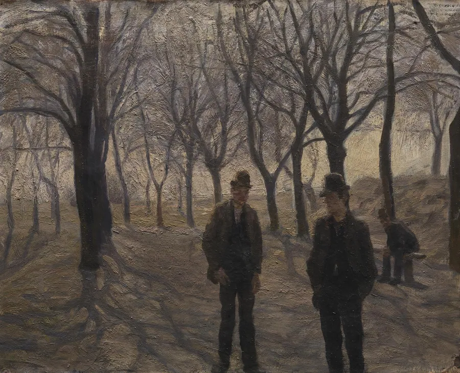 På Christianshavns Vold. Forår by Peter Hansen