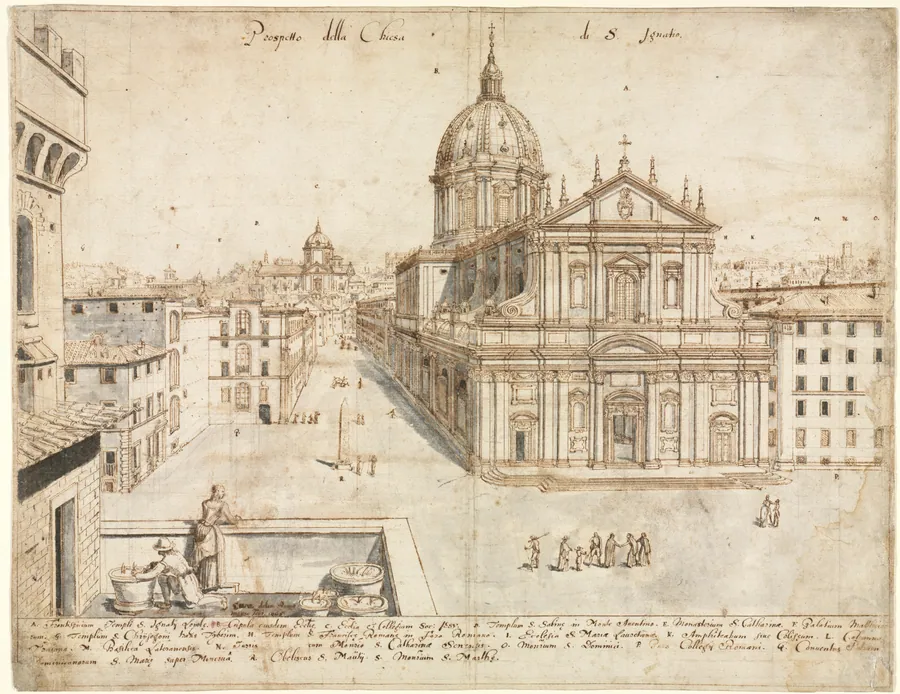 Eighteen Views of Rome: The Church of Sant'Ignazio by Lievin Cruyl