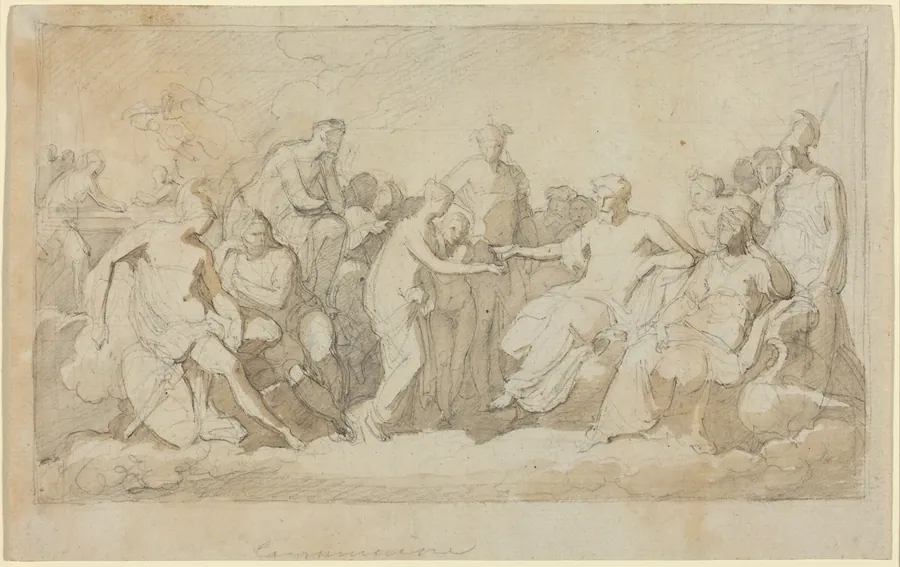 Psyche Received on Mount Olympus by Vincenzo Camuccini
