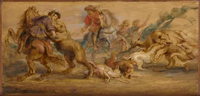 Study for "The Bear Hunt" (for the Alcázar, Madrid)