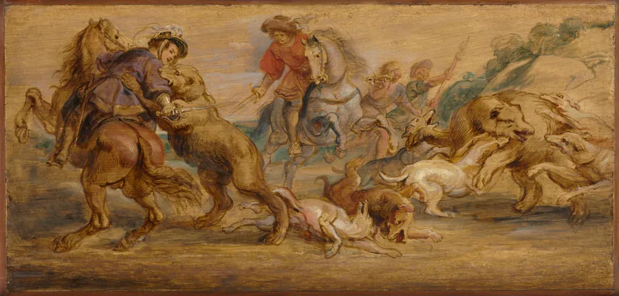 Study for "The Bear Hunt" (for the Alcázar, Madrid) by Peter Paul Rubens