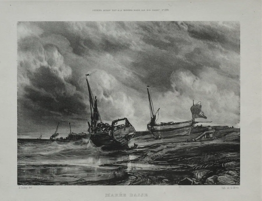 Marée basse by Eugène Isabey