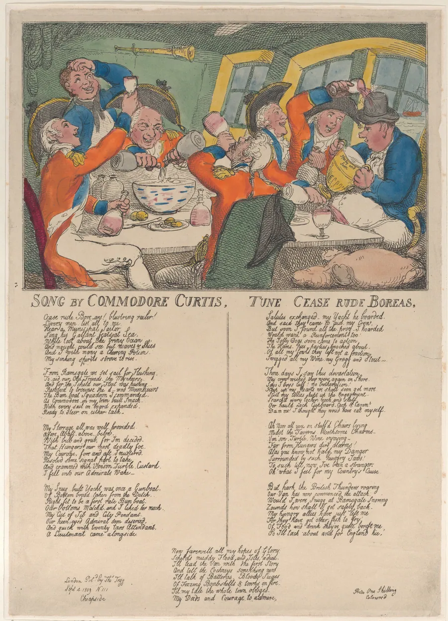 Song by Commodore Curtis. Tune Cease Rude Boreas. by Thomas Tegg