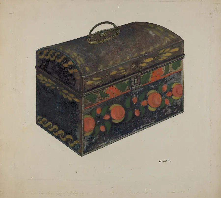 Tin Oblong Box by George File