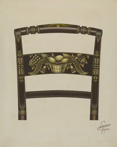 Design on Back of Hitchcock Chair