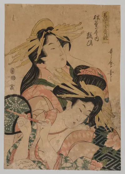 Half-length Portrait of Two Courtesans