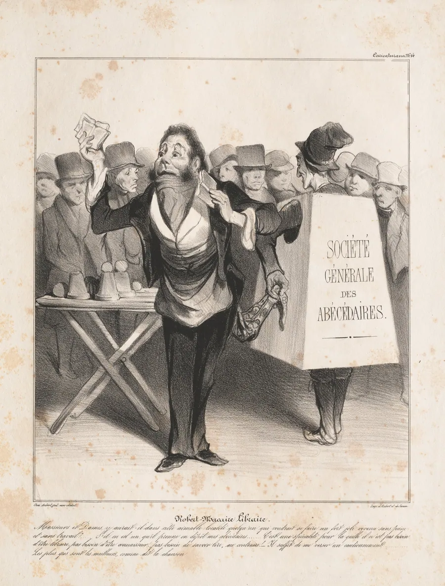Robert Macaire Bookseller by Honoré Daumier