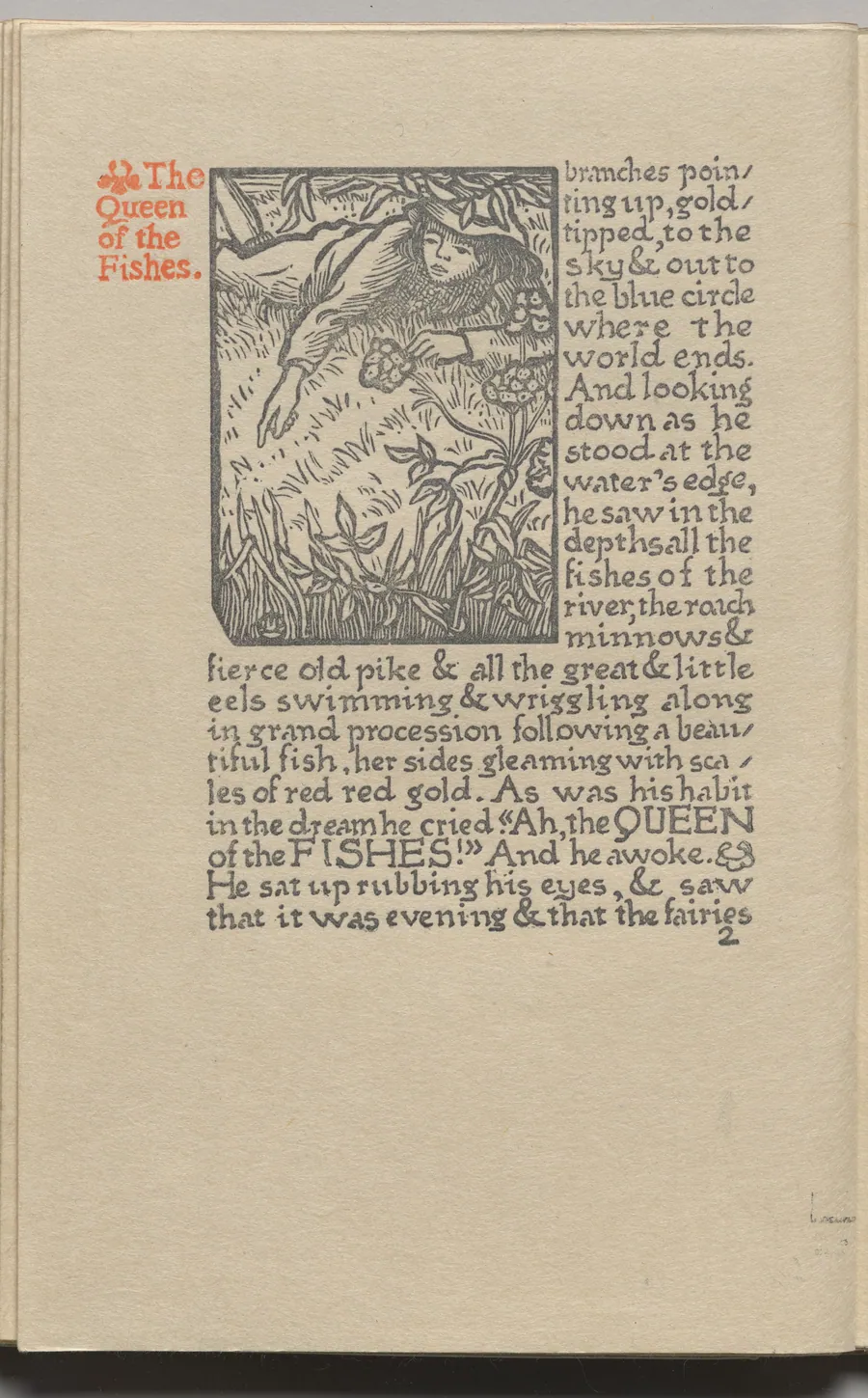 The Queen of the Fishes: Plate 2 by Lucien Pissarro