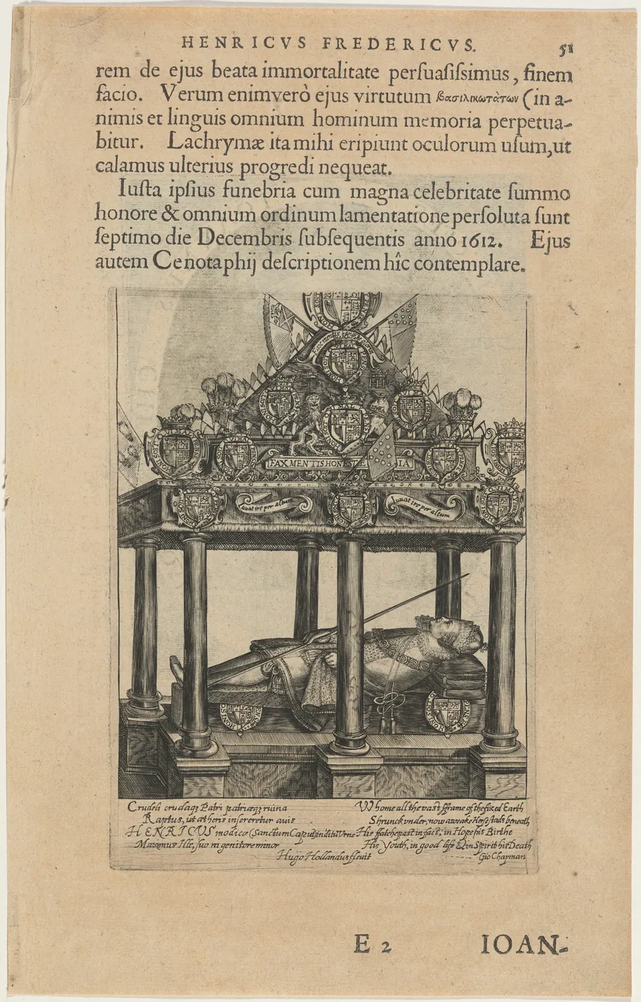 Prince Henry's Hearse by Willem de Passe