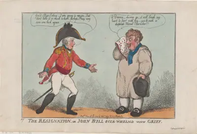 The Resignation, or John Bull Over-Whelmed with Grief