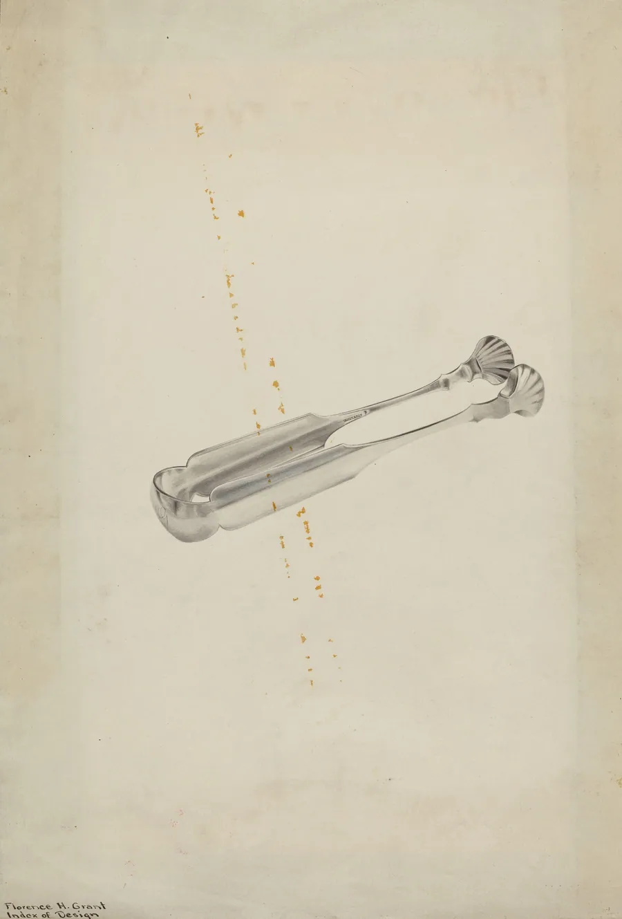 Silver Sugar Tongs by Florence Grant Brown
