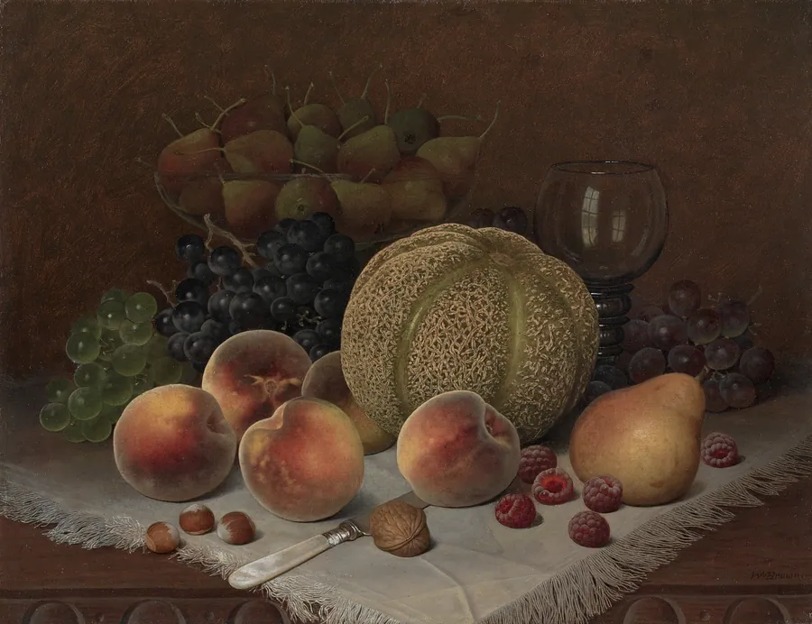 Still Life with Cantaloupe by William Mason Brown