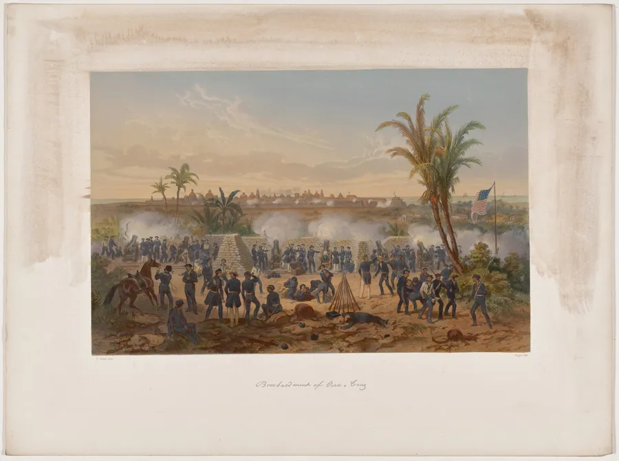 Bombardment of Vera Cruz by Adolphe-Jean-Baptiste Bayot
