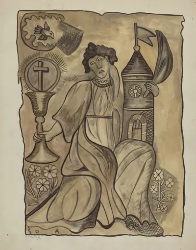 Wall Hanging of Santa Barbara